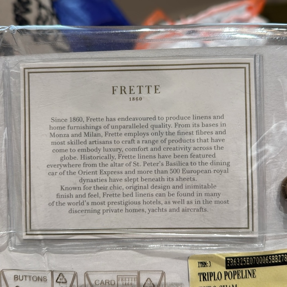 Frette Sham Set - Picture 2 of 3
